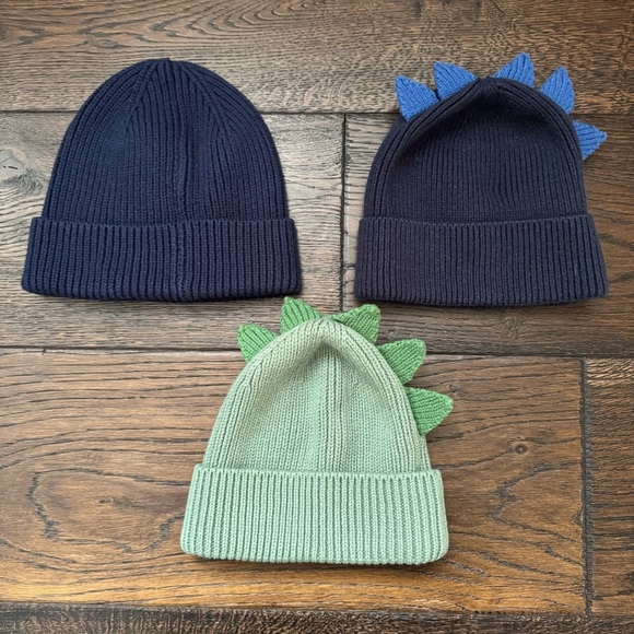 GAP Kids Dino Knit Beanie Trio - Navy and Green - Picture 3 of 6